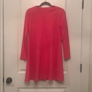 Pink long sleeved swing dress